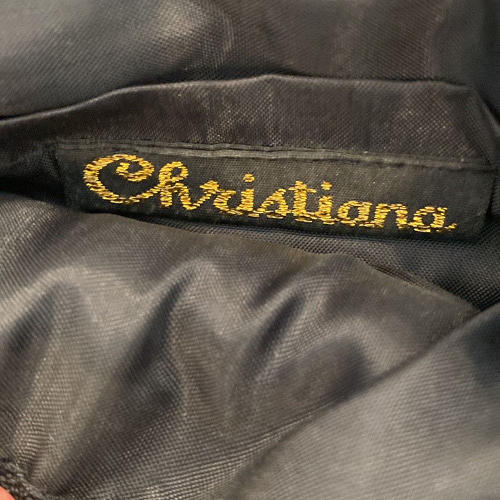 🌼 Sale Christiana Black and Silver Beaded Pouch or Clutch EUC - Picture 7 of 9